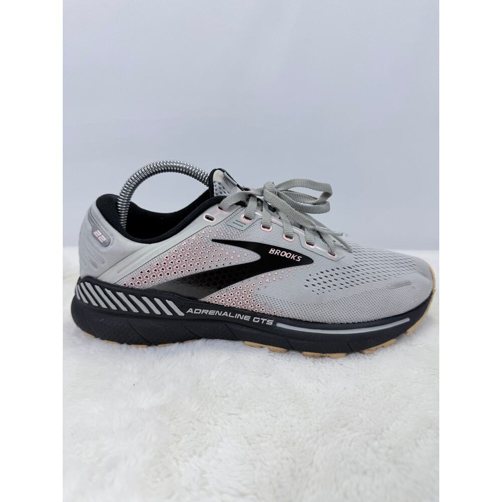 Brooks Adrenaline GTS 22 Womens Running Shoes Grey Pink Size 9.5